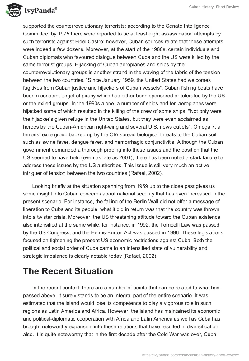 Cuban History: Short Review. Page 4