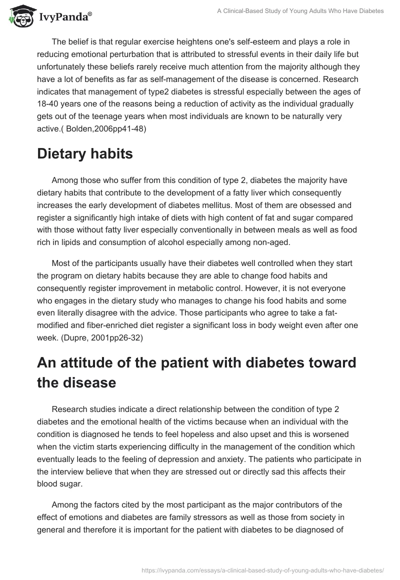 A Clinical-Based Study of Young Adults Who Have Diabetes. Page 3