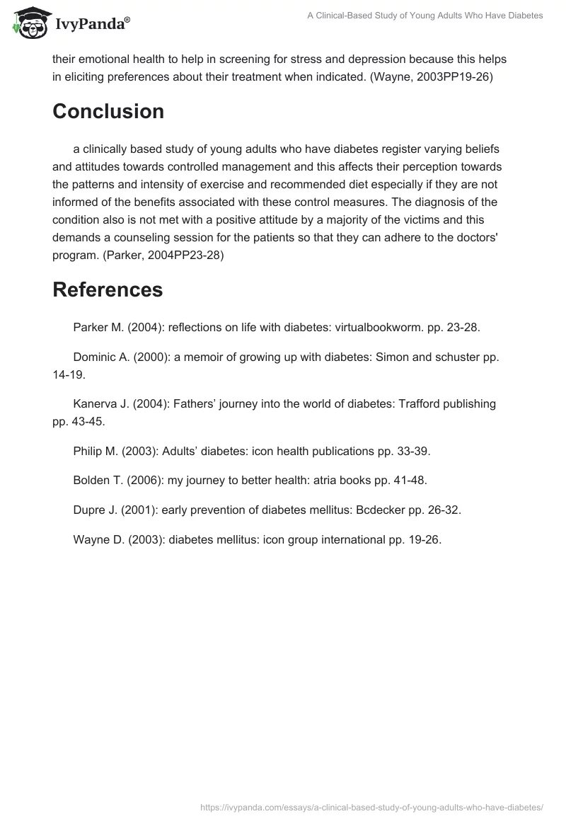 A Clinical-Based Study of Young Adults Who Have Diabetes. Page 4