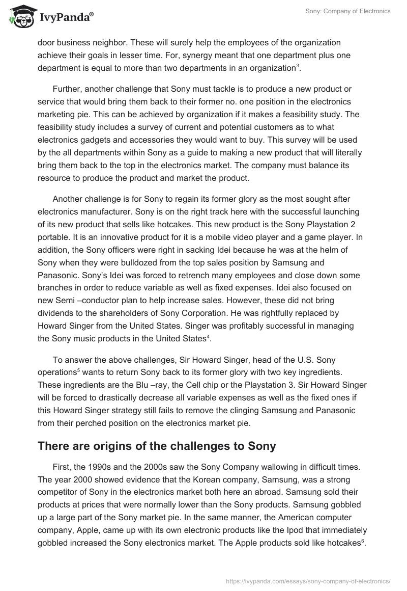 Sony: Company of Electronics. Page 2