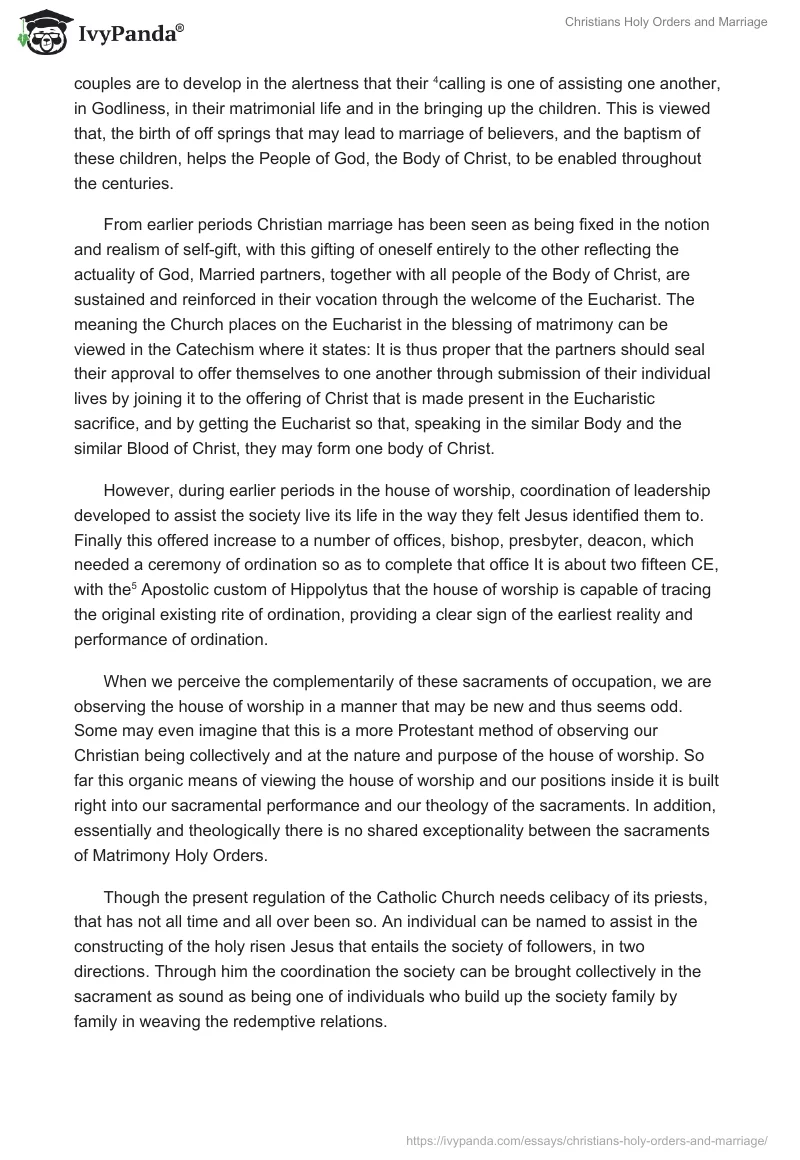 Christians Holy Orders and Marriage. Page 3