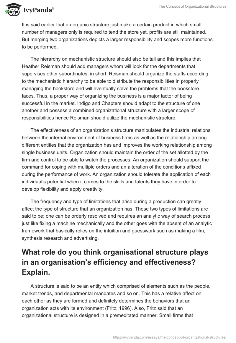 The Concept of Organizational Structures. Page 4
