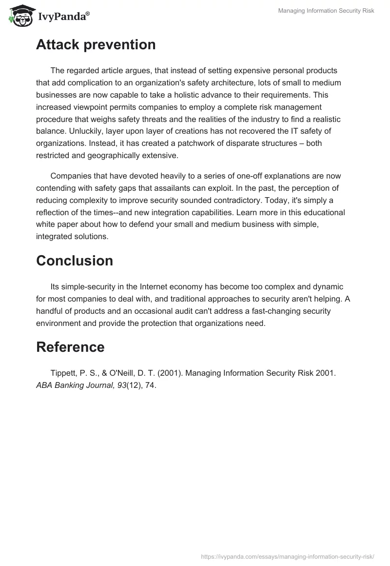 Managing Information Security Risk. Page 2