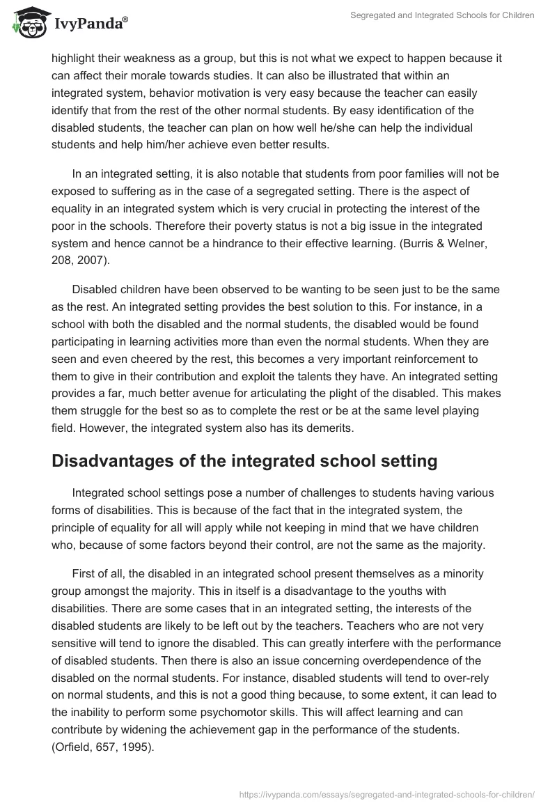 Segregated and Integrated Schools for Children. Page 2