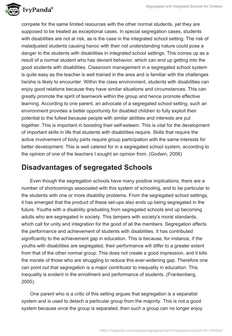 Segregated and Integrated Schools for Children. Page 5