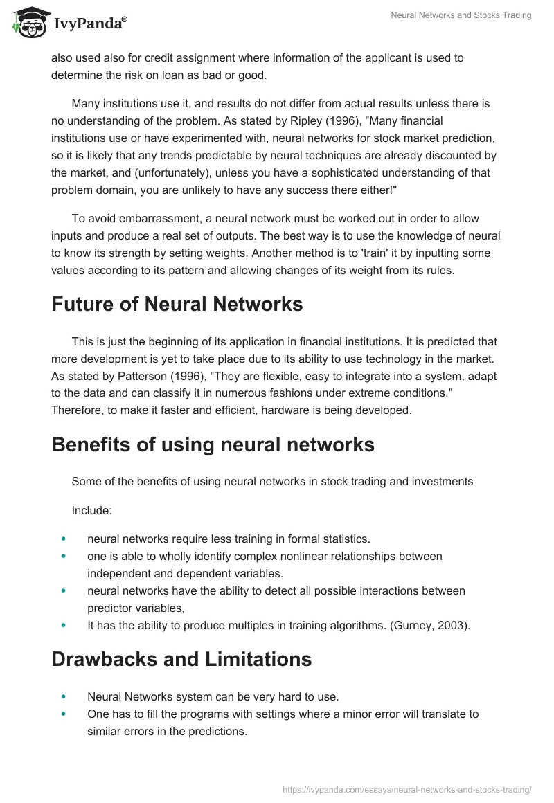 Neural Networks and Stocks Trading. Page 3