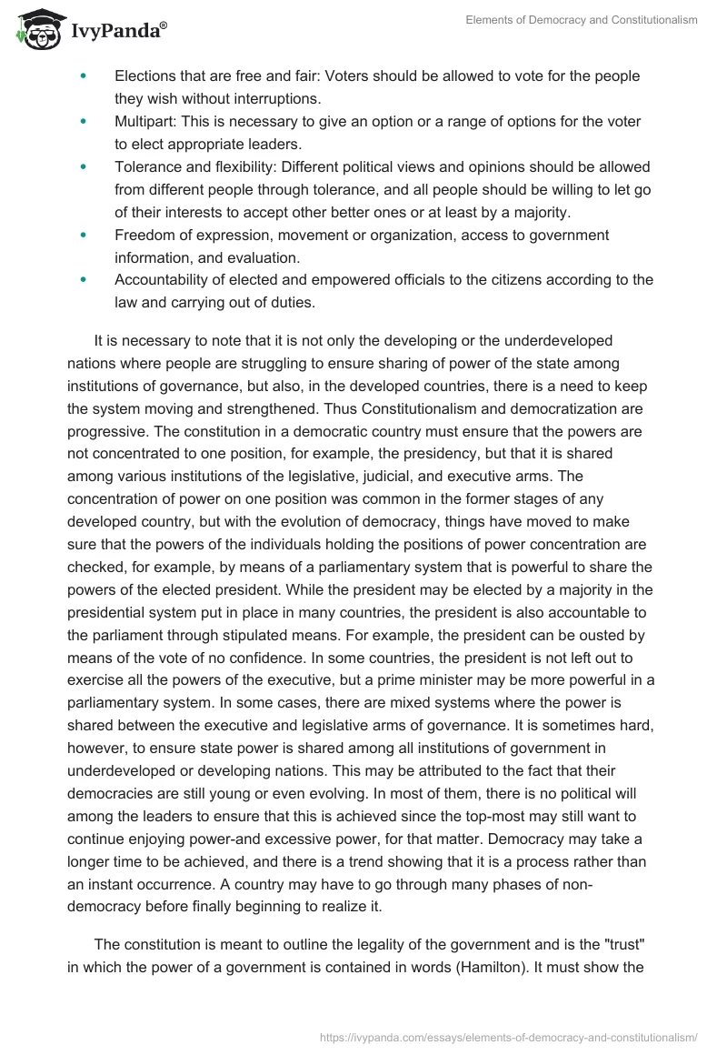 Elements of Democracy and Constitutionalism. Page 3