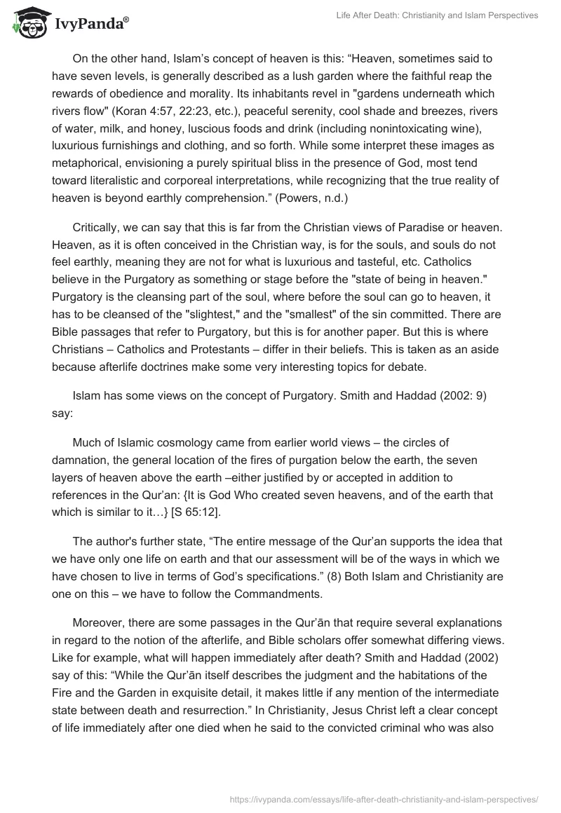 Life After Death: Christianity and Islam Perspectives. Page 5
