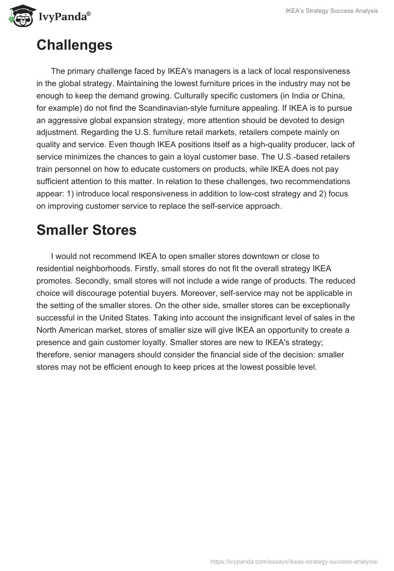 IKEA’s Strategy Success Analysis. Page 3