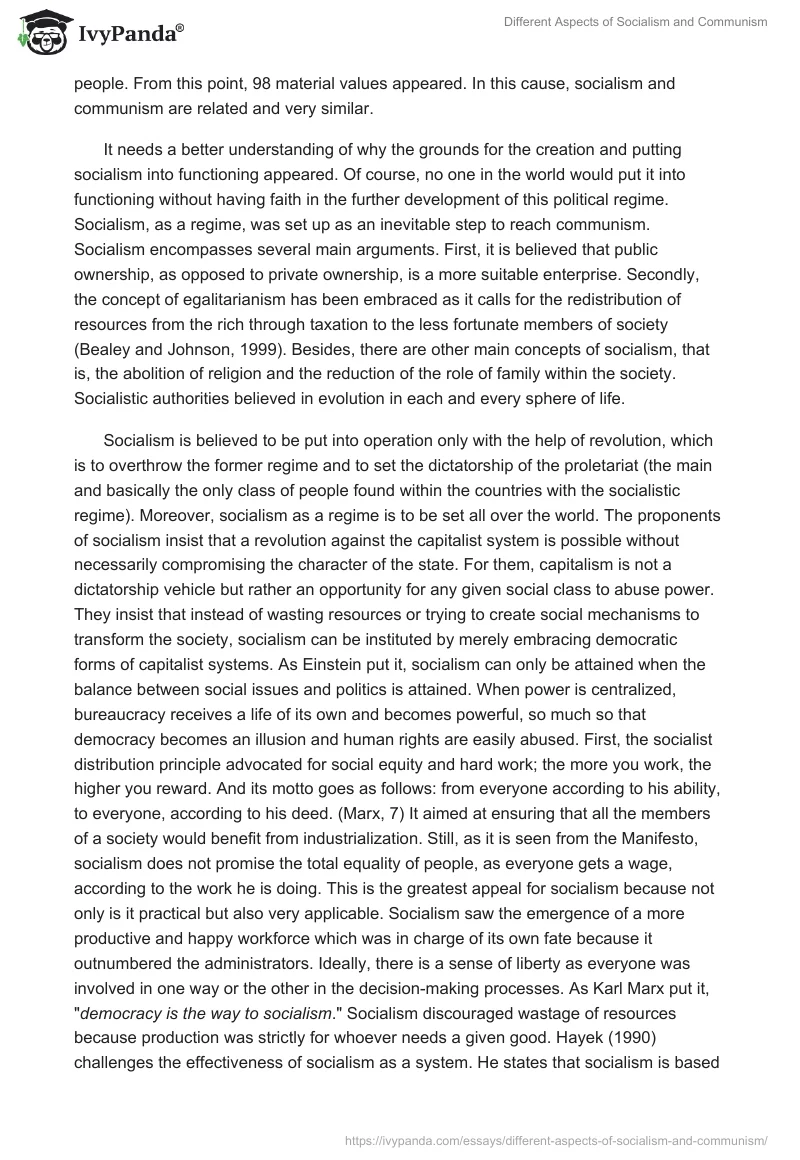 Different Aspects of Socialism and Communism. Page 2