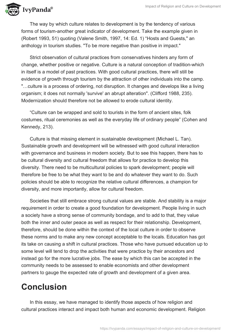 Impact of Religion and Culture on Development. Page 4