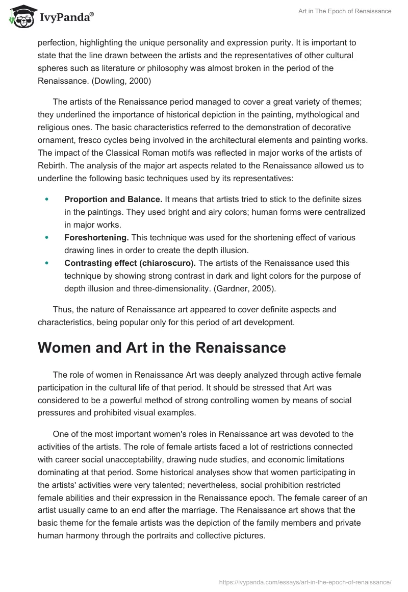 Art in The Epoch of Renaissance. Page 2