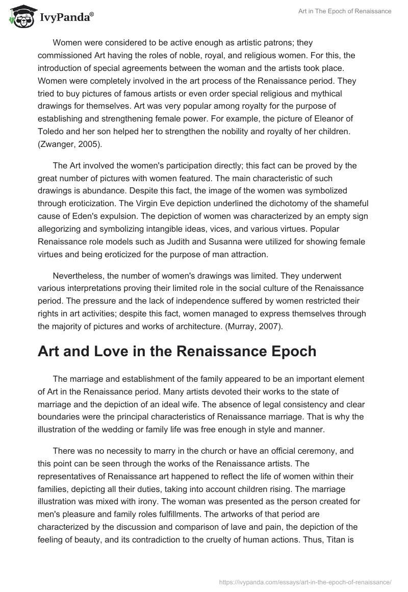 Art in The Epoch of Renaissance. Page 3