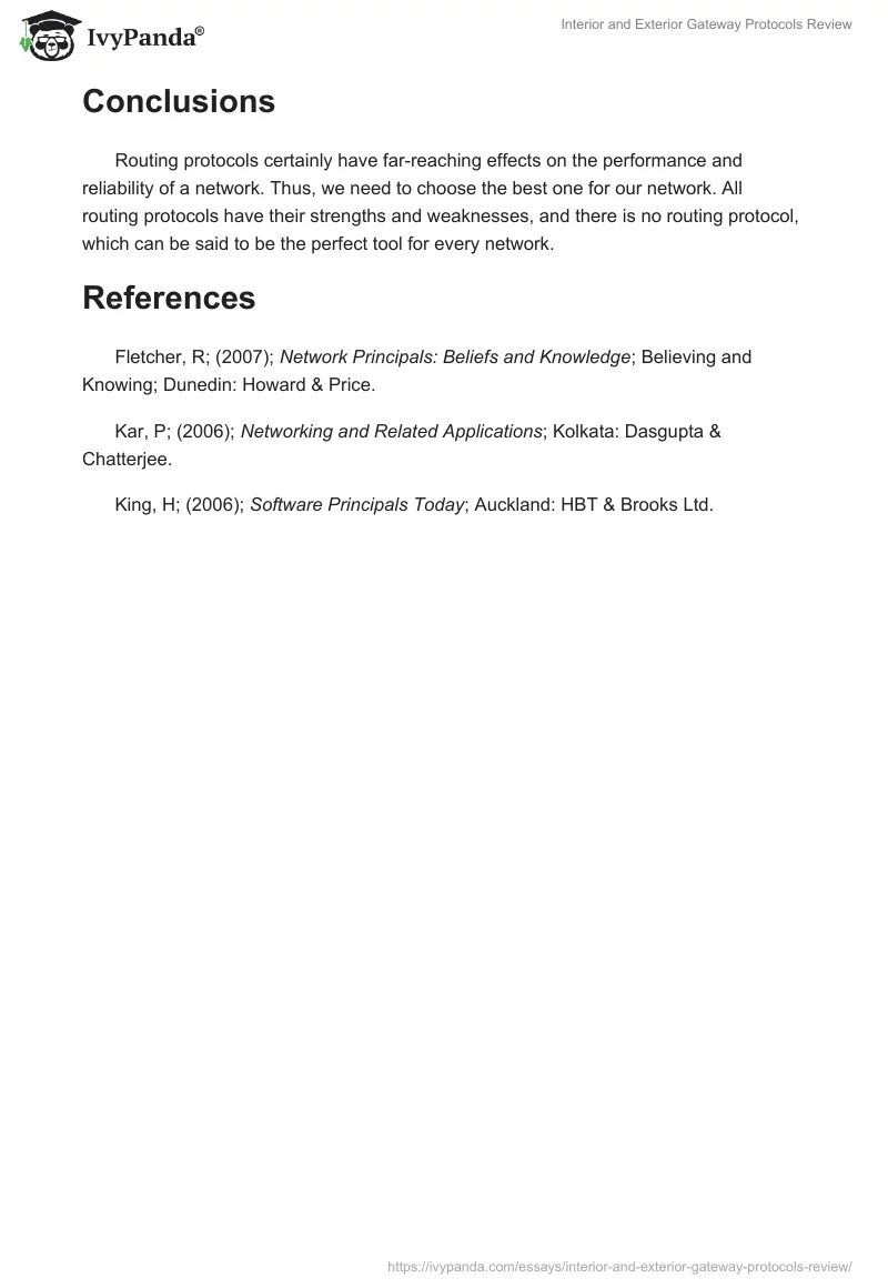Interior and Exterior Gateway Protocols Review. Page 4