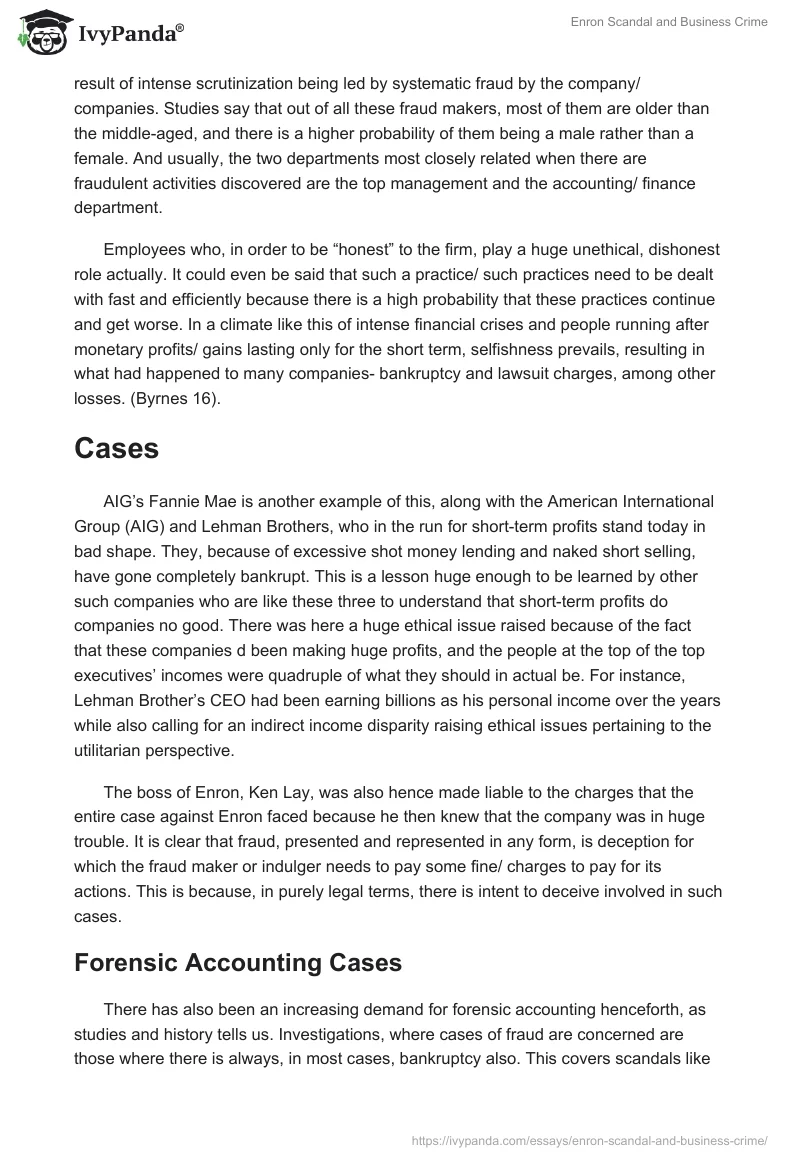 Enron Scandal and Business Crime. Page 4