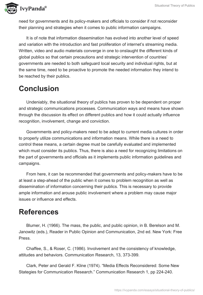 Situational Theory of Publics. Page 5