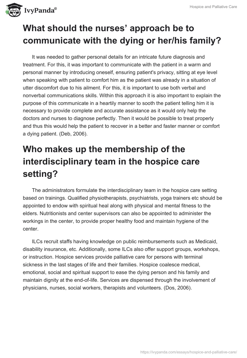 Hospice and Palliative Care. Page 2