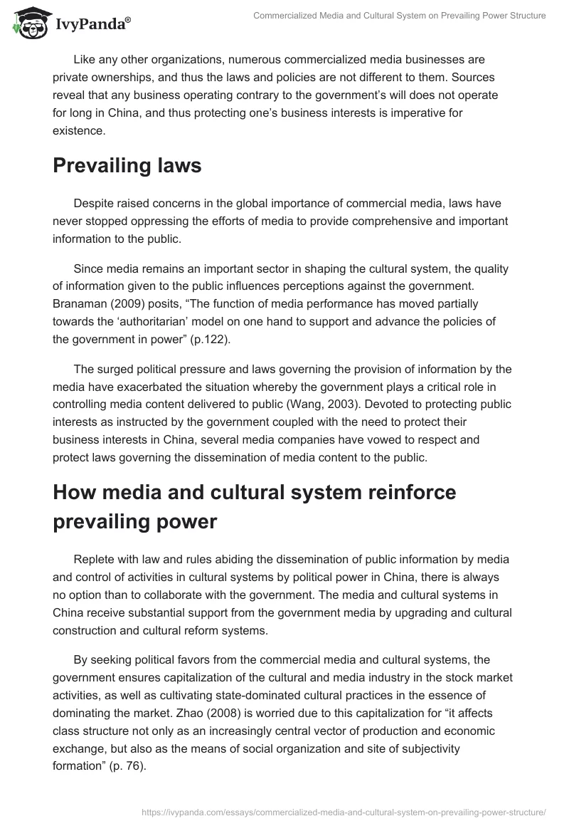 Commercialized Media and Cultural System on Prevailing Power Structure. Page 4
