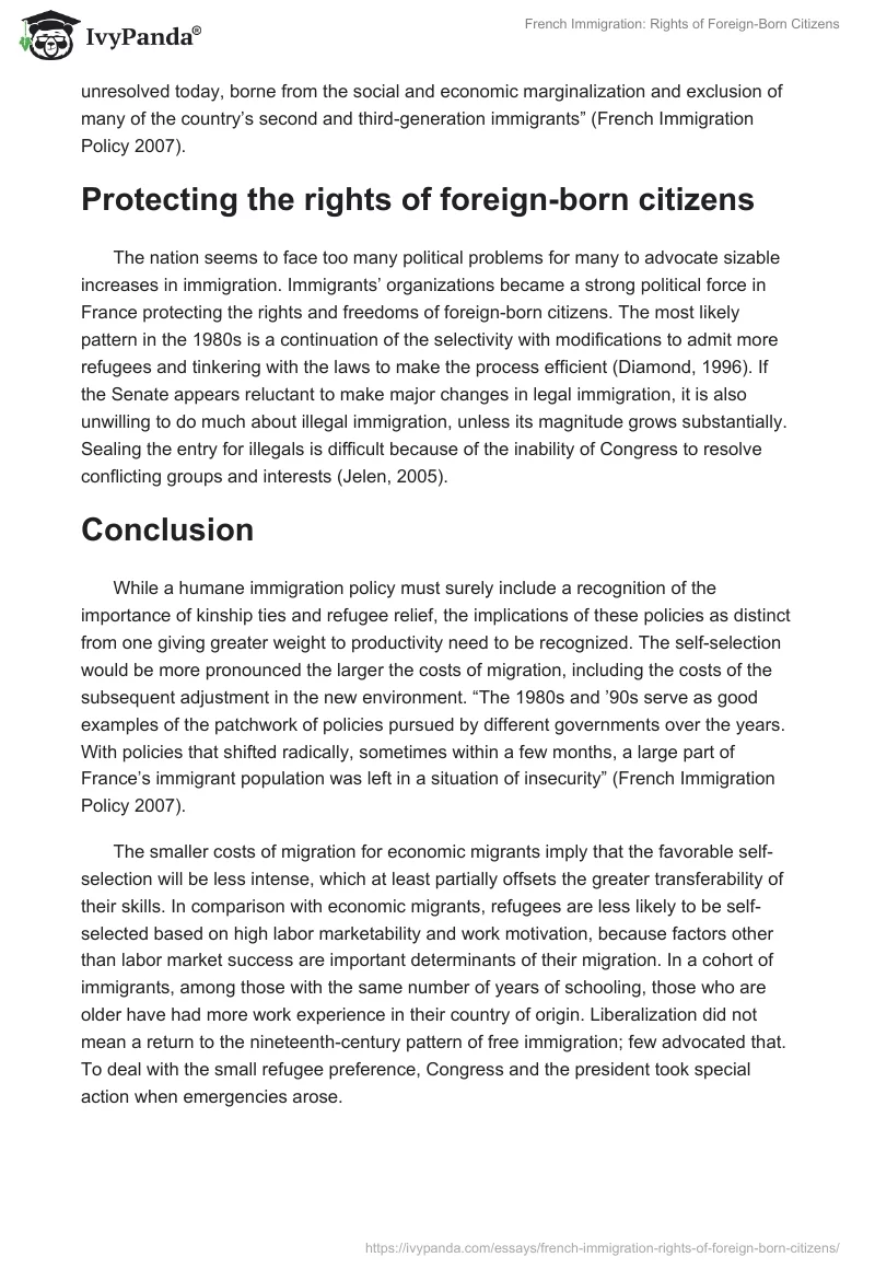 French Immigration: Rights of Foreign-Born Citizens. Page 3