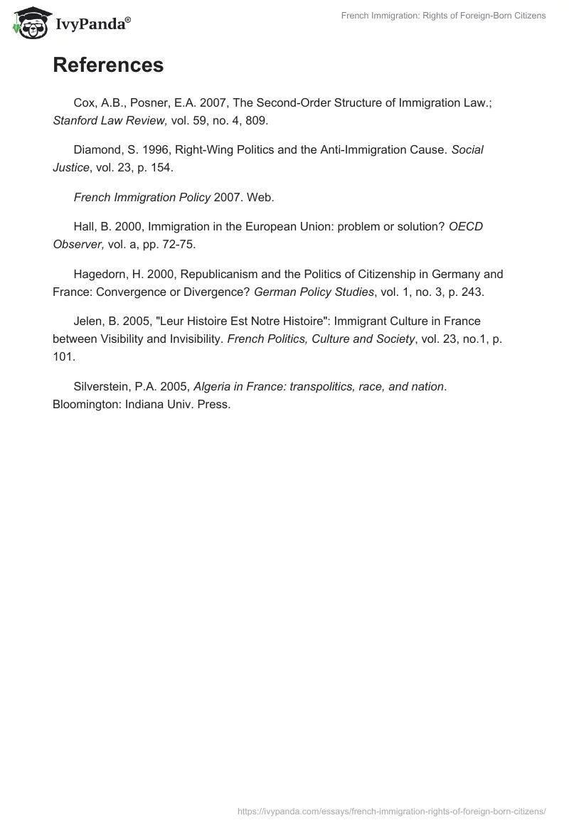 French Immigration: Rights of Foreign-Born Citizens. Page 4
