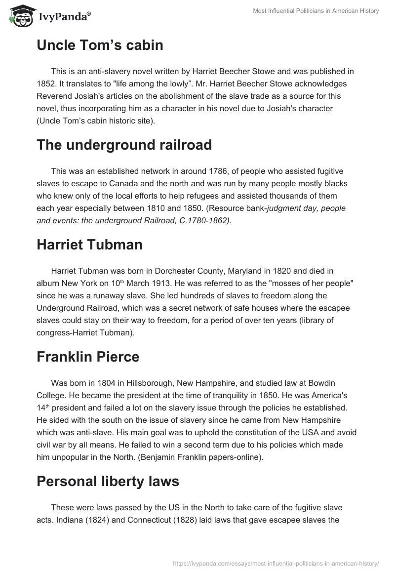 Most Influential Politicians in American History. Page 3