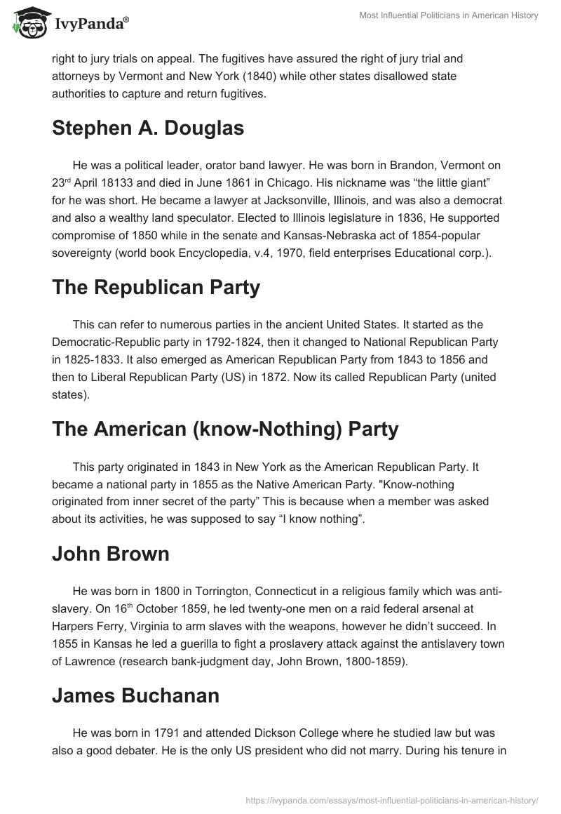 Most Influential Politicians in American History. Page 4