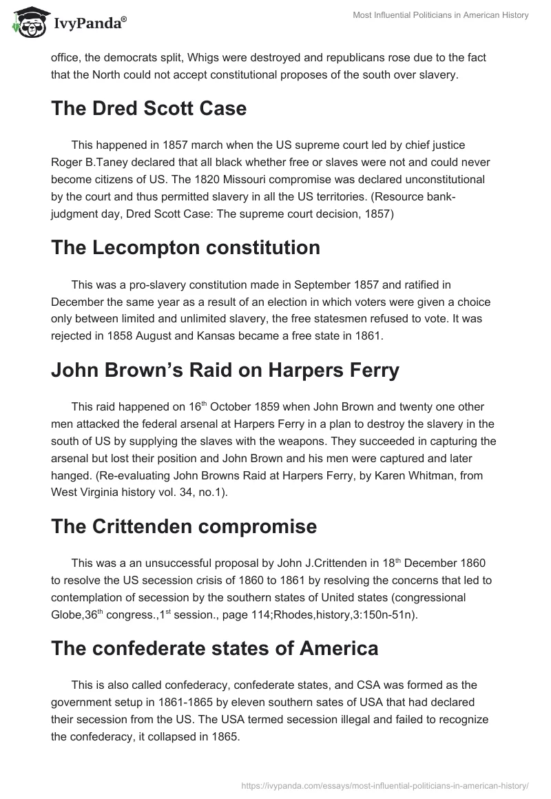 Most Influential Politicians in American History. Page 5