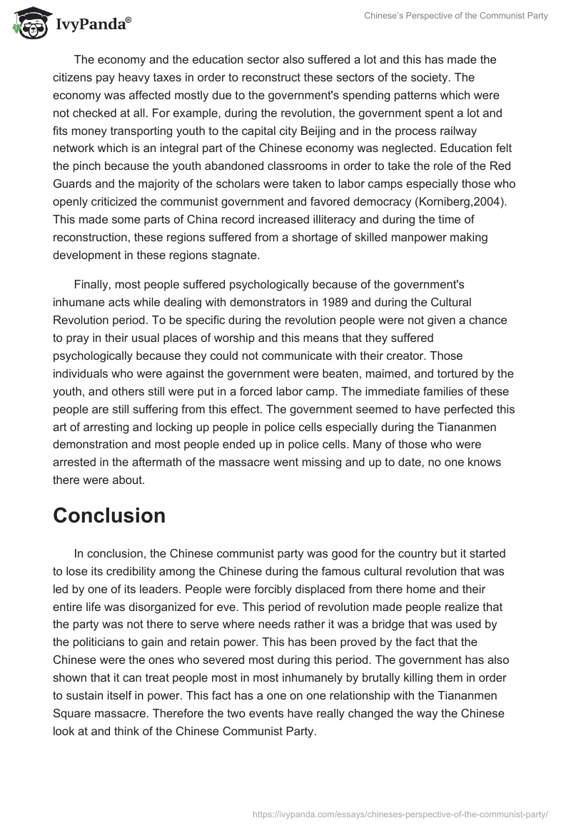 Chinese’s Perspective of the Communist Party. Page 5