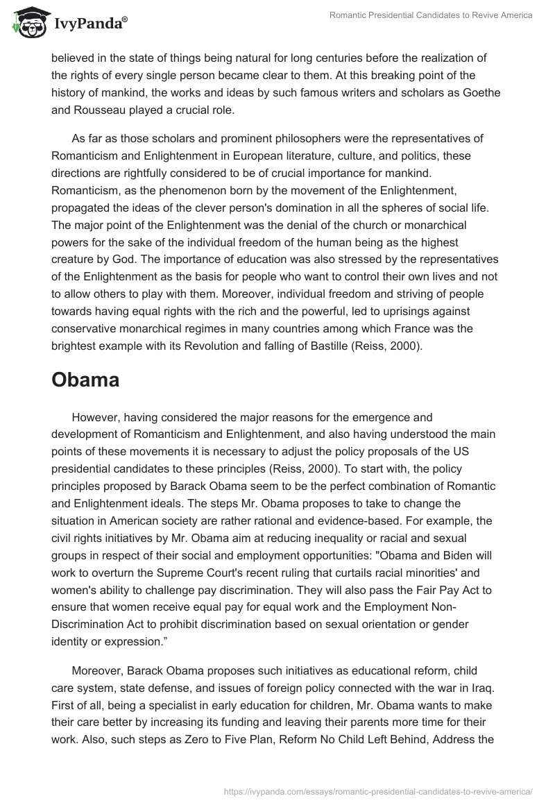 Romantic Presidential Candidates to Revive America. Page 2