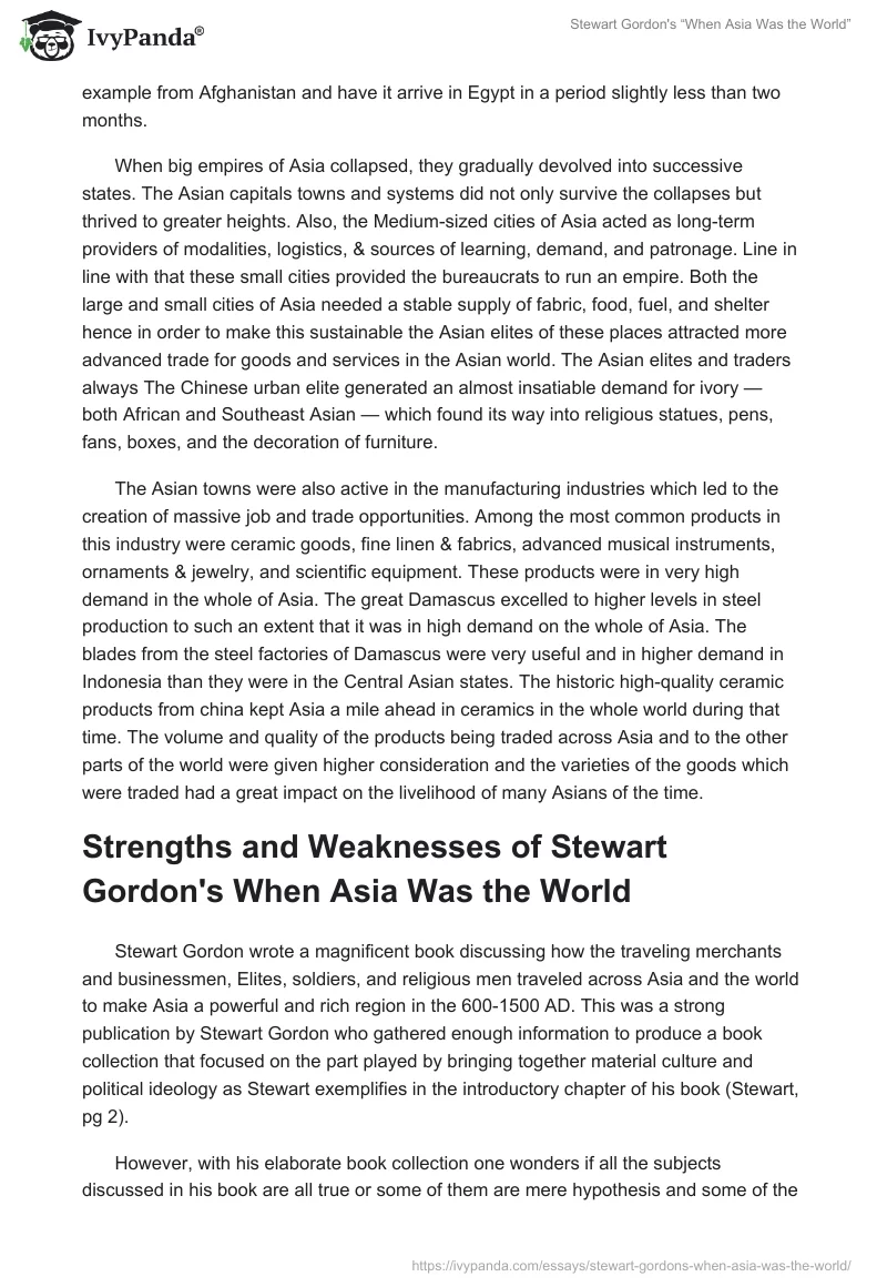 Stewart Gordon's “When Asia Was the World”. Page 3