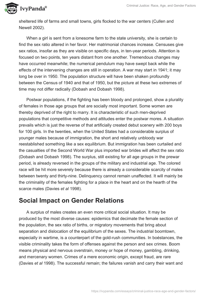 Criminal Justice: Race, Age, and Gender Factors. Page 5