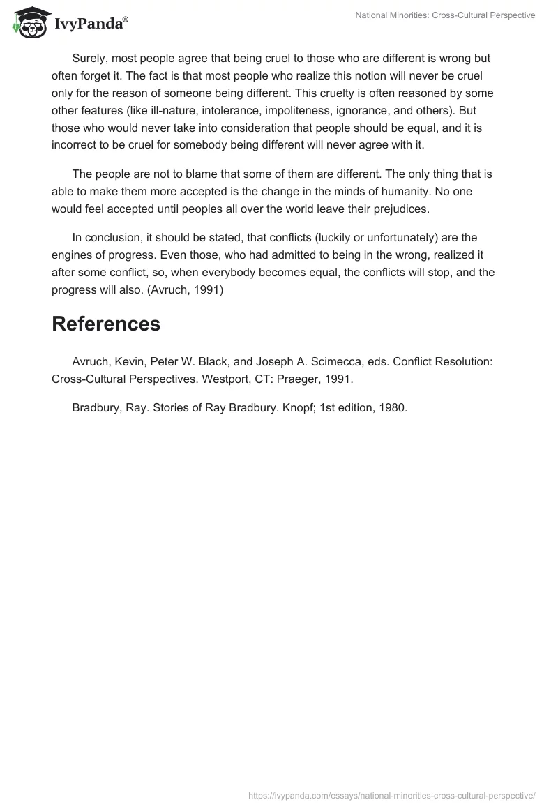National Minorities: Cross-Cultural Perspective. Page 2