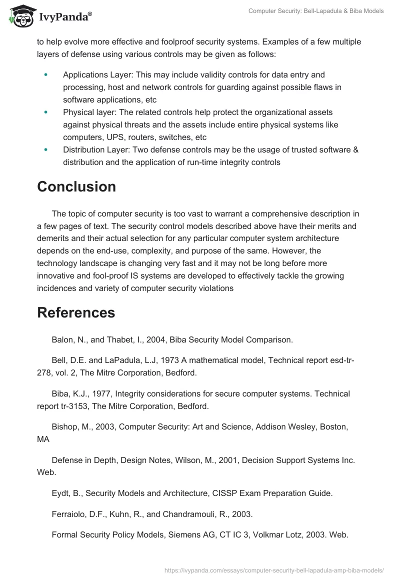 Computer Security: Bell-Lapadula & Biba Models. Page 3
