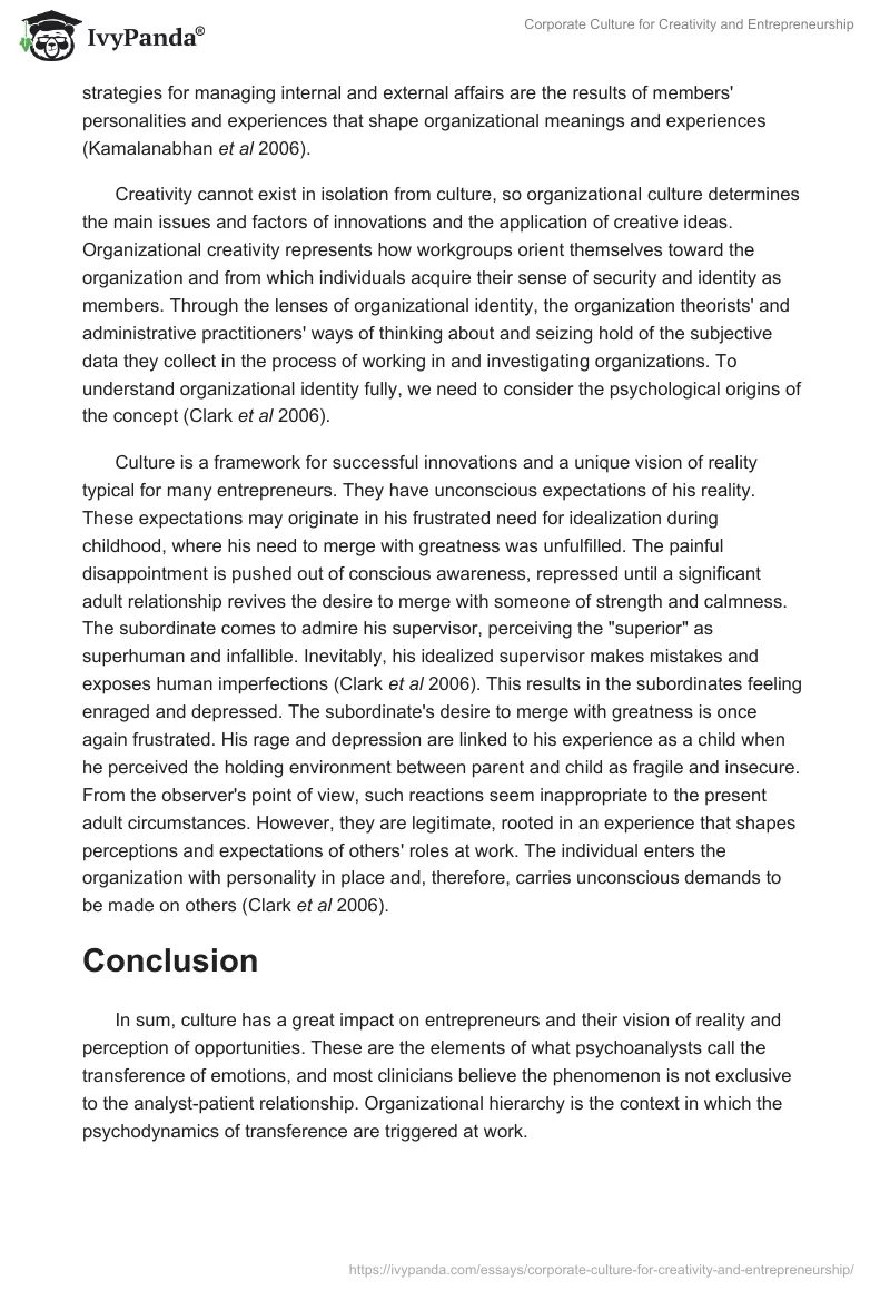 Corporate Culture for Creativity and Entrepreneurship. Page 3