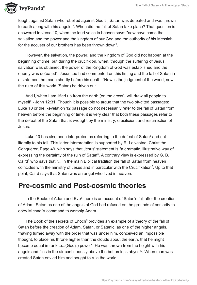 The Fall of Satan - A Theological Study. Page 2