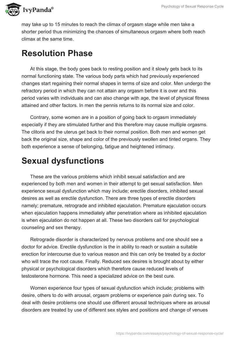 Psychology of Sexual Response Cycle. Page 3