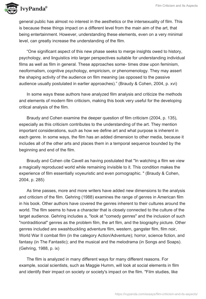 Film Criticism and Its Aspects. Page 4
