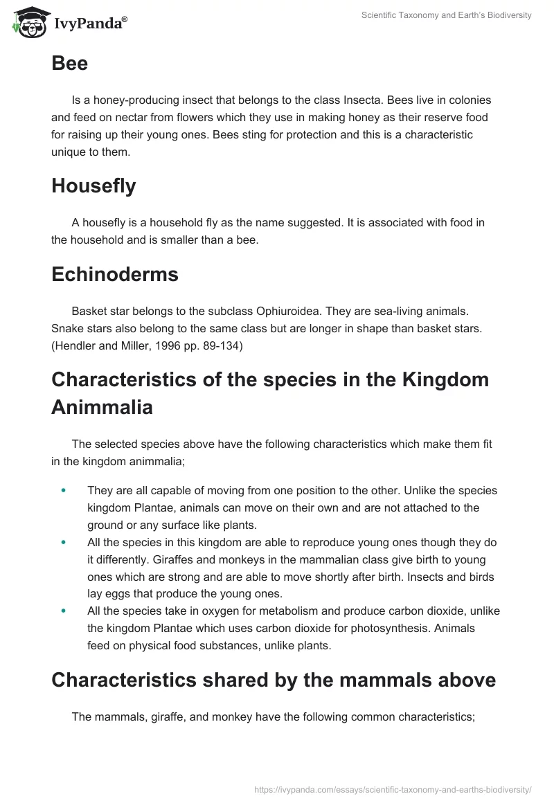Scientific Taxonomy and Earth’s Biodiversity. Page 2