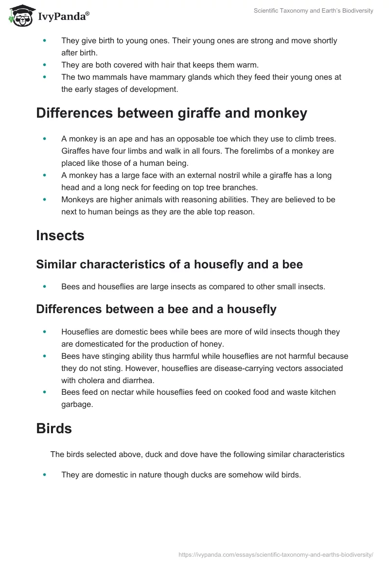 Scientific Taxonomy and Earth’s Biodiversity. Page 3