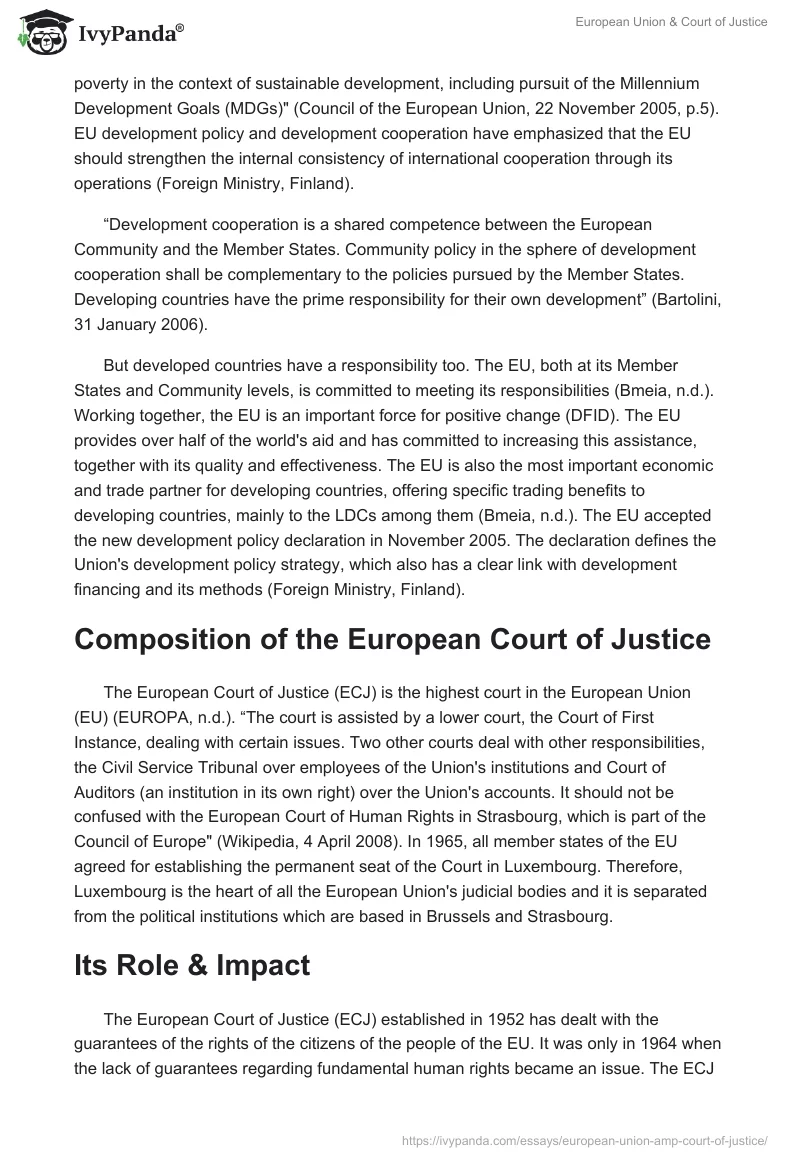 European Union & Court of Justice. Page 2