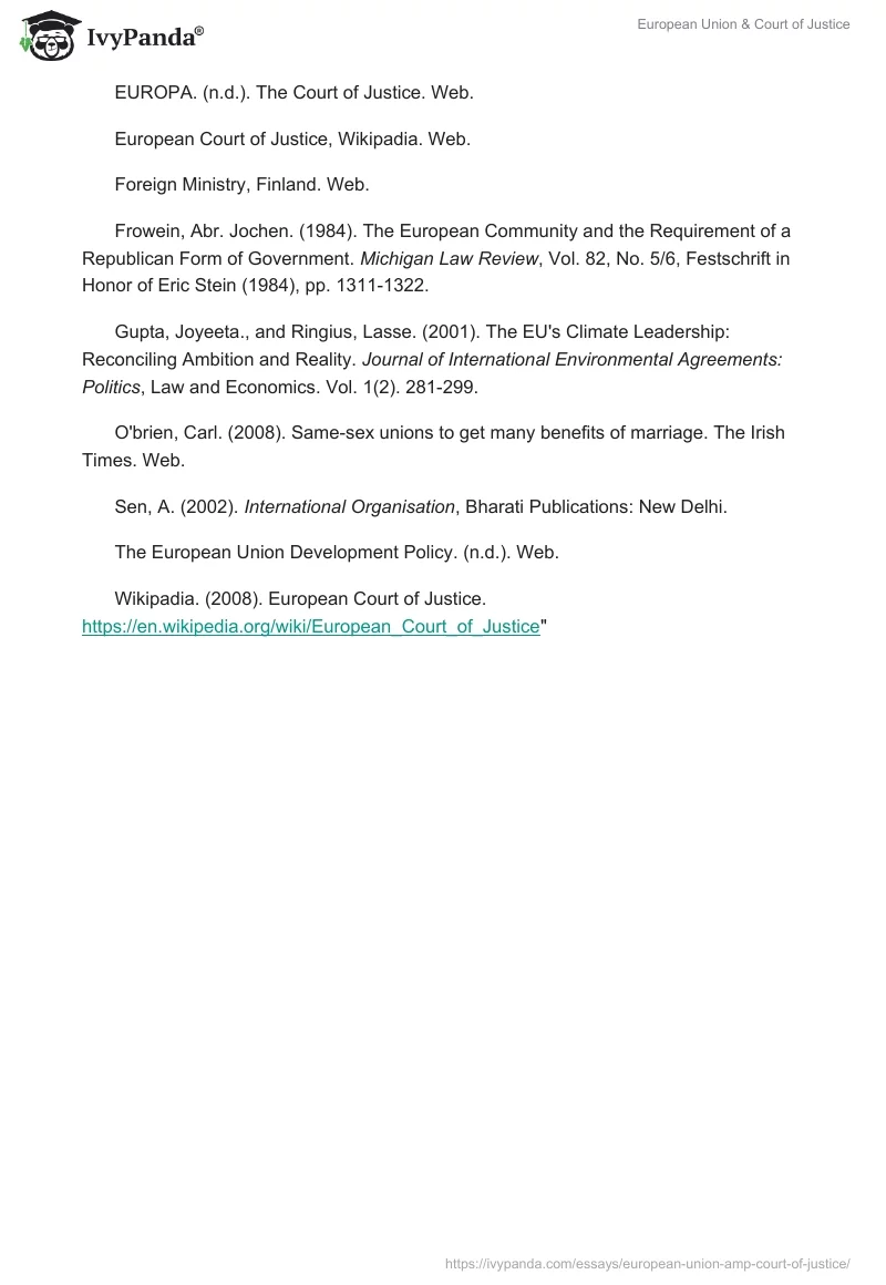 European Union & Court of Justice. Page 5
