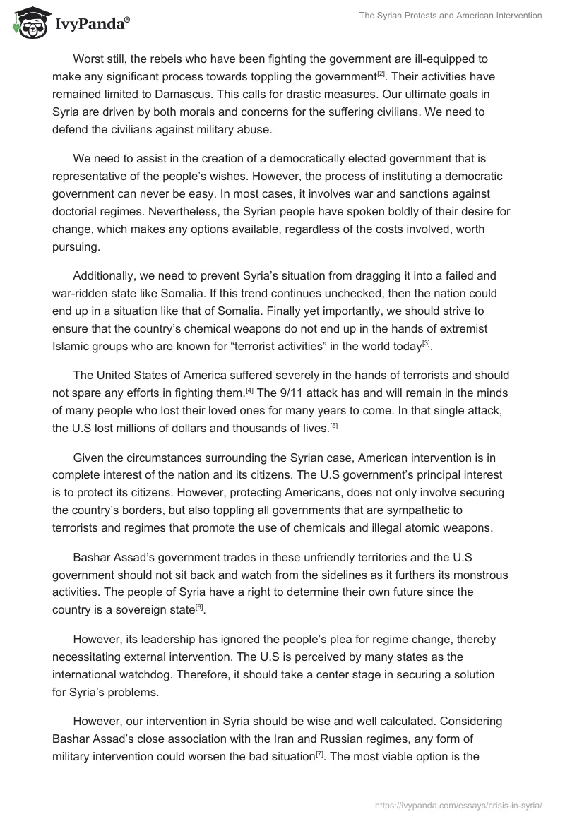 The Syrian Protests and American Intervention. Page 2