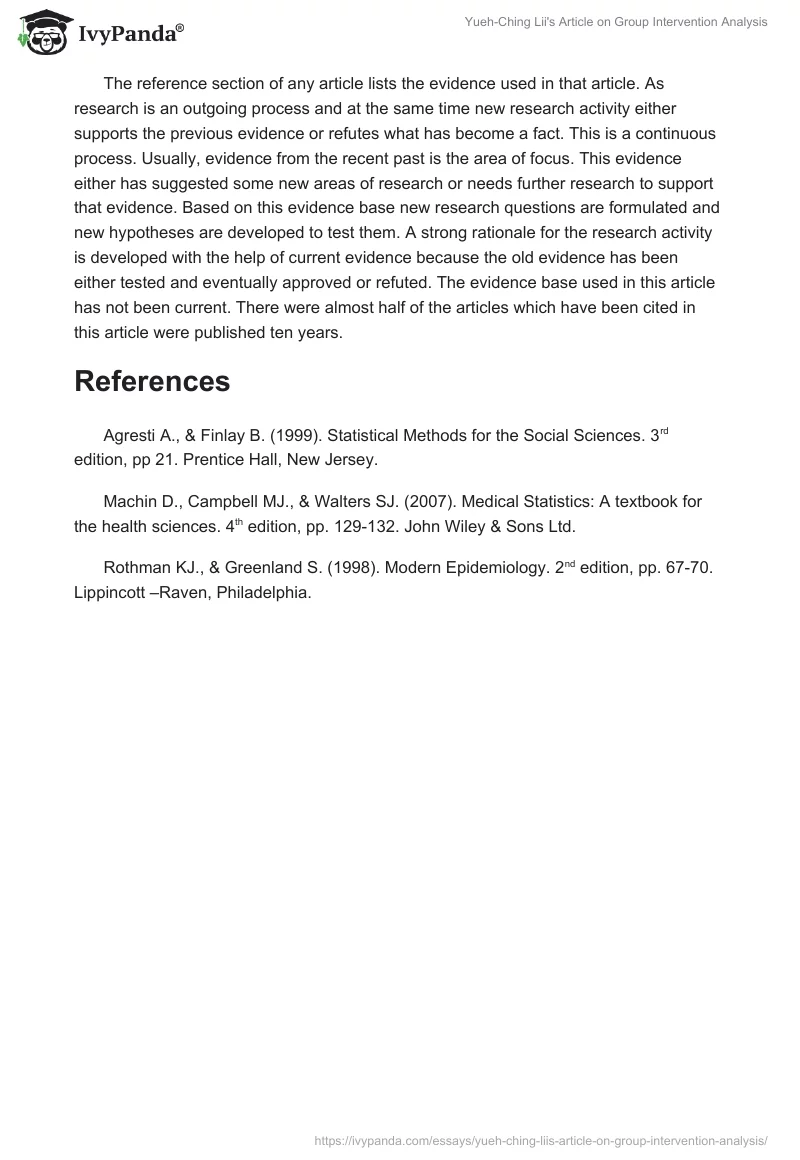 Yueh-Ching Lii's Article on Group Intervention Analysis. Page 5