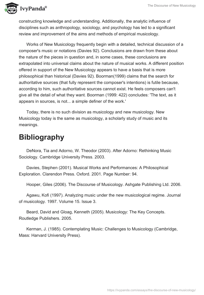 The Discourse of New Musicology. Page 3