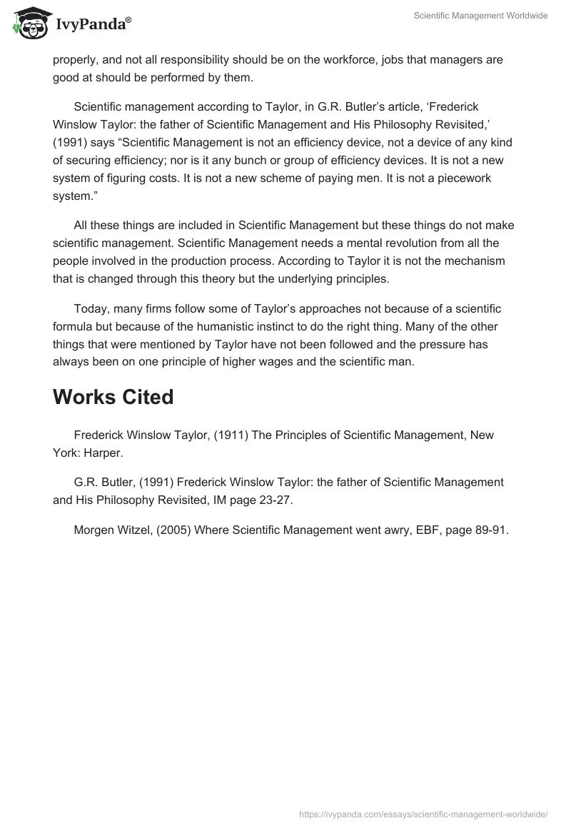 Scientific Management Worldwide. Page 3