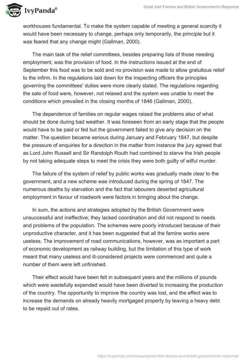 Great Irish Famine and British Government's Response. Page 3
