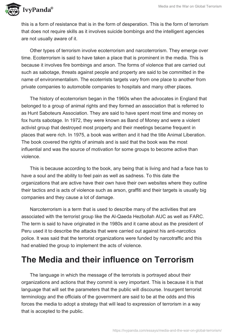 Media and the War on Global Terrorism. Page 3