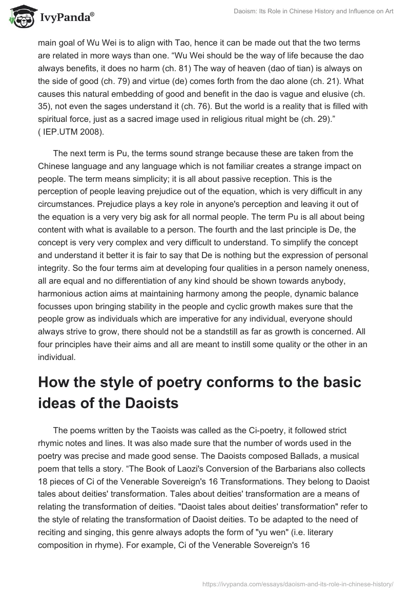 Daoism: Its Role in Chinese History and Influence on Art. Page 3