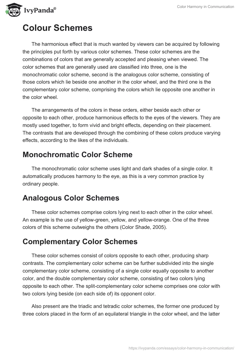 Color Harmony in Communication. Page 3