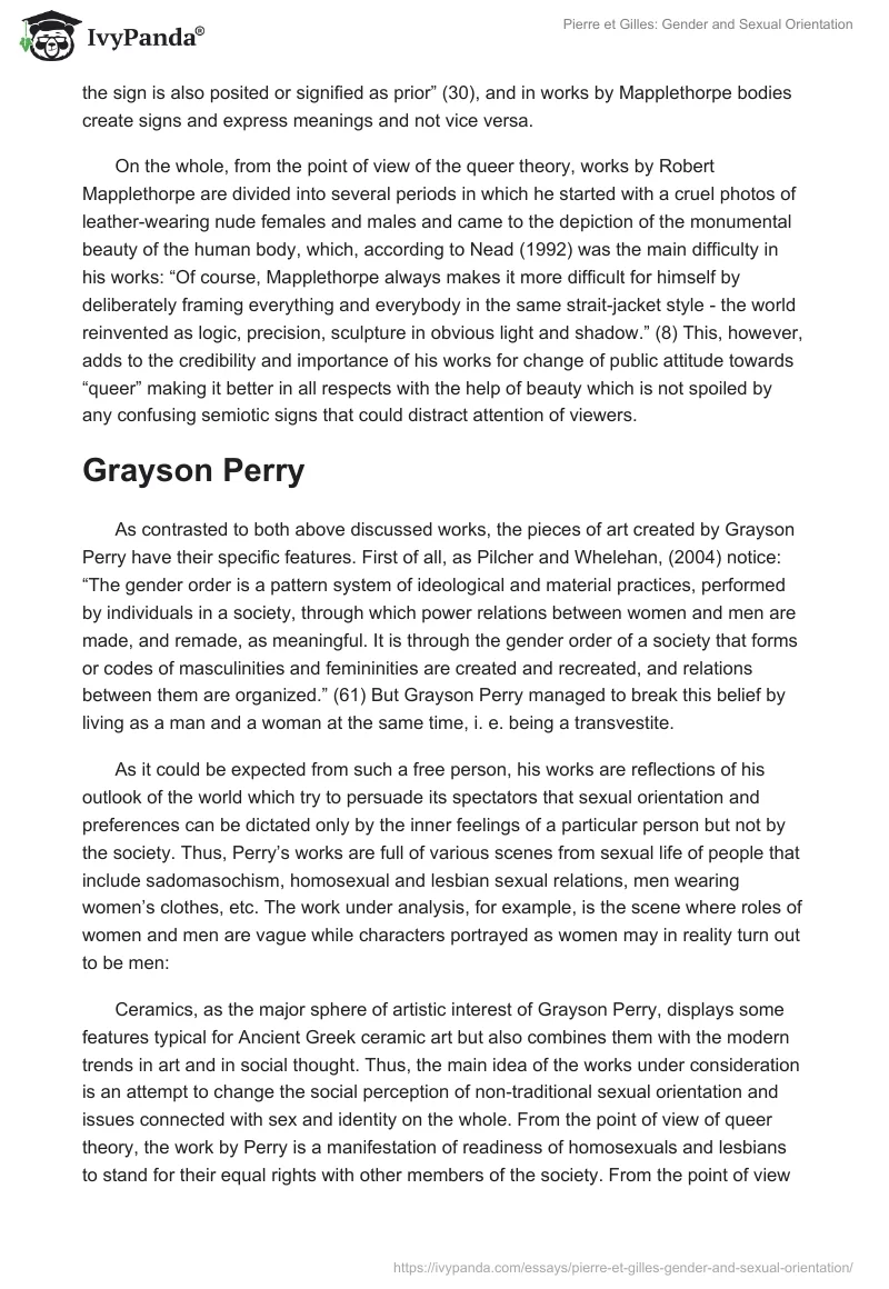 Pierre et Gilles: Gender and Sexual Orientation. Page 4
